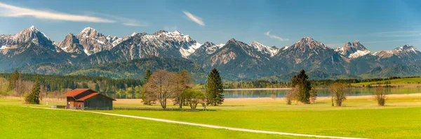 Panoramic Landscape Bavaria Mountain Range Lake — Stock Photo, Image