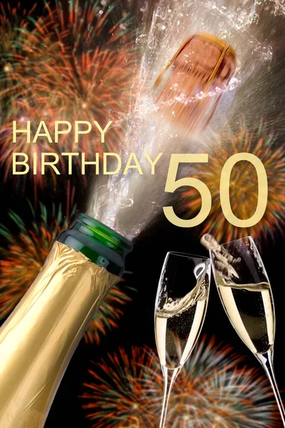 Congratulazioni 50Esimo Compleanno — Foto Stock