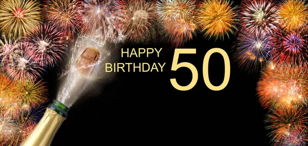 Congratulazioni 50Esimo Compleanno — Foto Stock