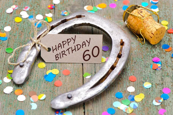 Congratulations Happy Birthday 60Th Birthday — Stock Photo, Image