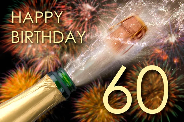 Congratulazioni Buon Compleanno 60Esimo Compleanno — Foto Stock