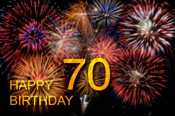 Felicitaciones Por 70º Cumpleaños — Foto de Stock