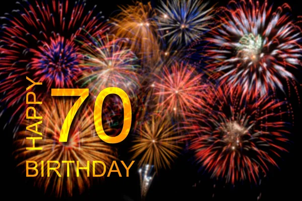Felicitaciones Por 70º Cumpleaños — Foto de Stock