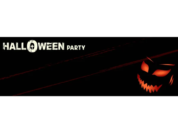 Halloween invitan pancarta con grunge — Vector de stock