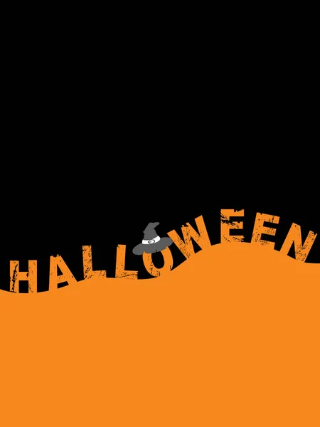 Halloween Festive Blank Copy Space Orange Black Sheet Decorated Text — Stock Vector