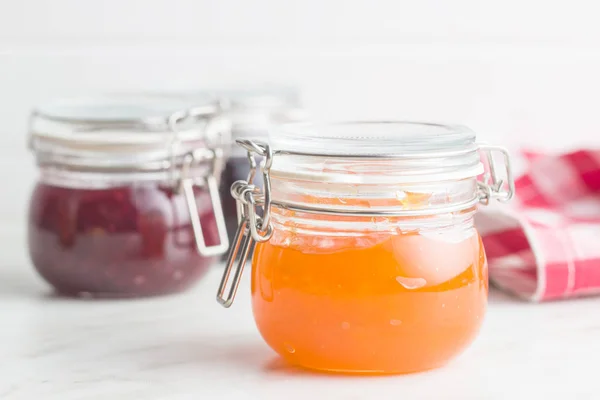 Fruity Jam Jelly Jar — Stock Photo, Image