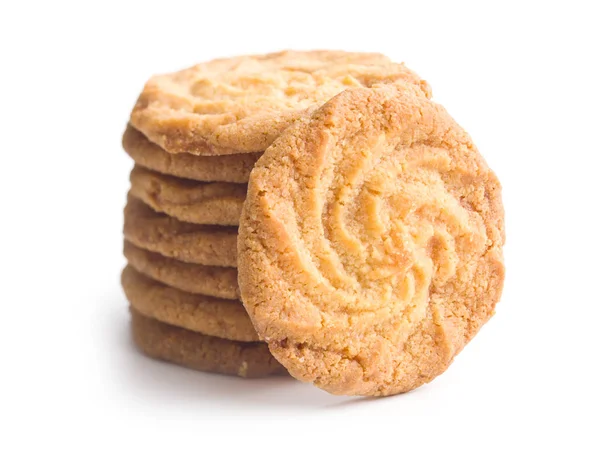 白い背景に分離された甘いバターのようなクッキー — ストック写真