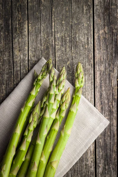 Fresh Green Asparagus Old Wooden Table — Stock Photo, Image