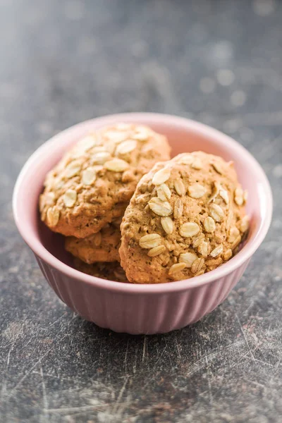 Tasty Oatmeal Cookies Bowl — Stock Photo, Image