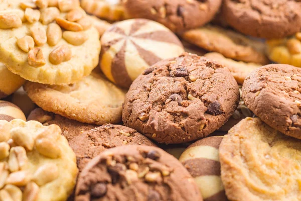 Diferentes Tipos Biscoitos Doces Biscoitos Saborosos — Fotografia de Stock