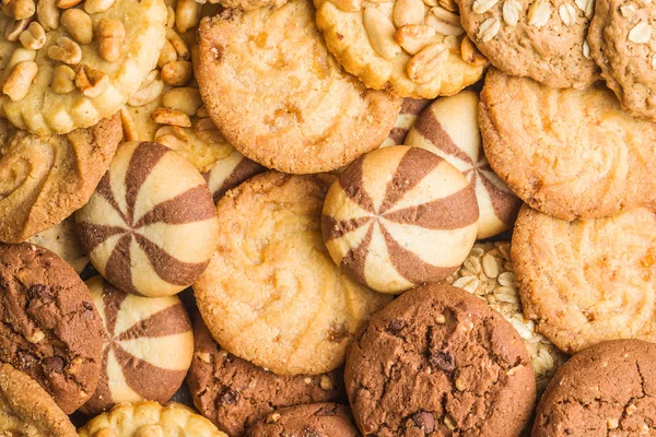 Diversi Tipi Biscotti Dolci Biscotti Saporiti — Foto Stock