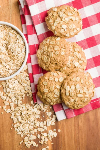 Healthy Oatmeal Cookies Wooden Table — Stock Photo, Image