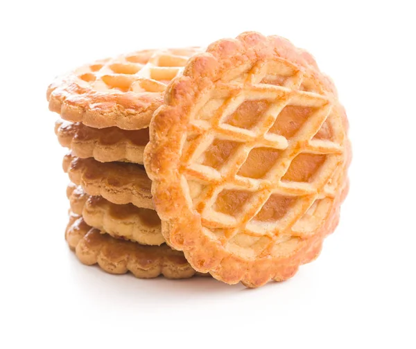 Las Galletas Pastel Manzana Aisladas Sobre Fondo Blanco — Foto de Stock