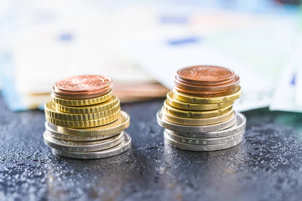 Dinero Del Euro Monedas Euros —  Fotos de Stock