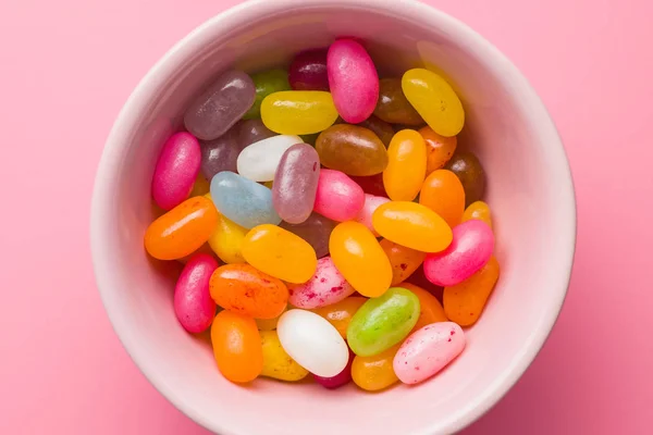 Sweet Jelly Beans Bowl — Stock Photo, Image
