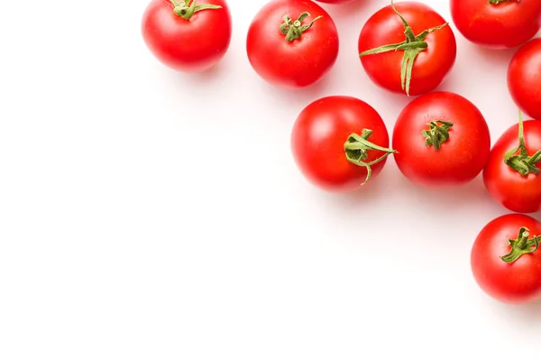 Läckra Röda Tomater Isolerad Vit Bakgrund — Stockfoto