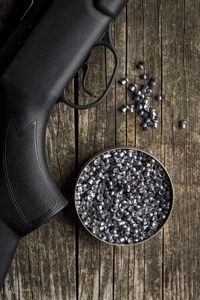 Leda Luftgevär Pellets Och Luftgevär — Stockfoto