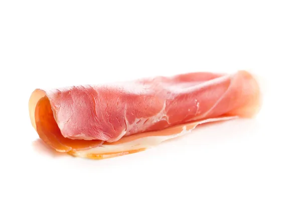 Italian Prosciutto Crudo Jamon Isolated White Background — Stock Photo, Image