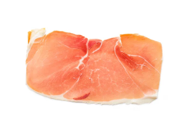 Crudo Prosciutto Italien Jamon Isolé Sur Fond Blanc — Photo