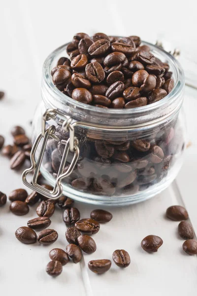 Roasted Coffee Beans Jar — Stock Photo, Image