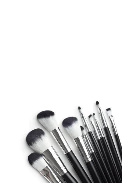 Set Makeup Brushes Isolated White Background — Stock Photo, Image