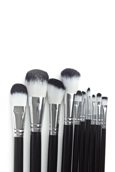 Set Makeup Brushes Isolated White Background — Stock Photo, Image