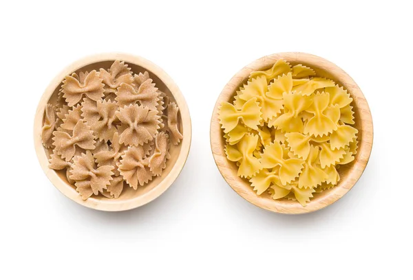 Pasta Farfalle Trigo Integral Sabrosa Pasta Italiana Tazón — Foto de Stock