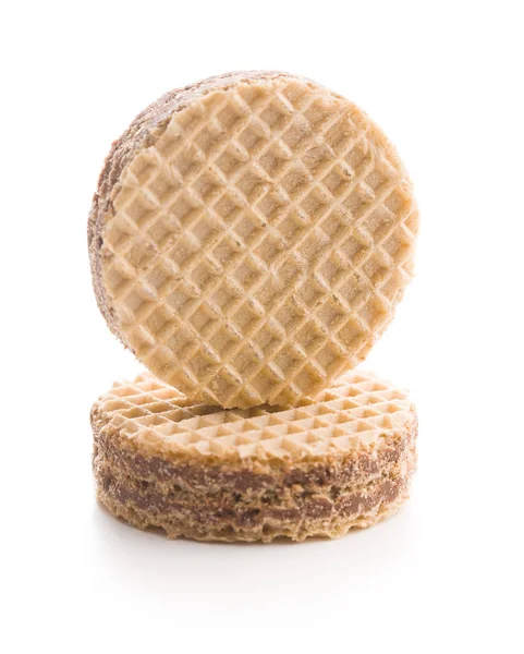 Söt Choklad Wafer Kex Isolerad Vit Bakgrund — Stockfoto