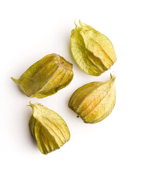 Physalis Peruviana Fruta Isolada Sobre Fundo Branco — Fotografia de Stock