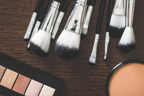 Makeup Products Brush Eyeshadow Powder — Stock Photo, Image