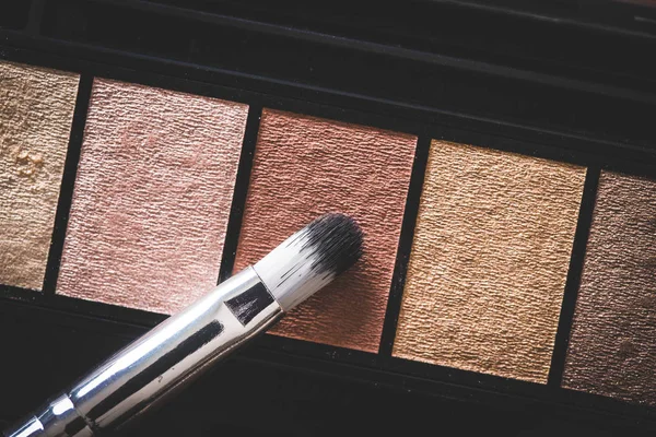 Eyeshadow Powder Makeup Brush Top View — Stock Photo, Image