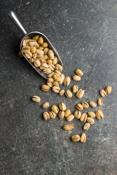 Pistachio Nuts Scoop Top View — Stock Photo, Image