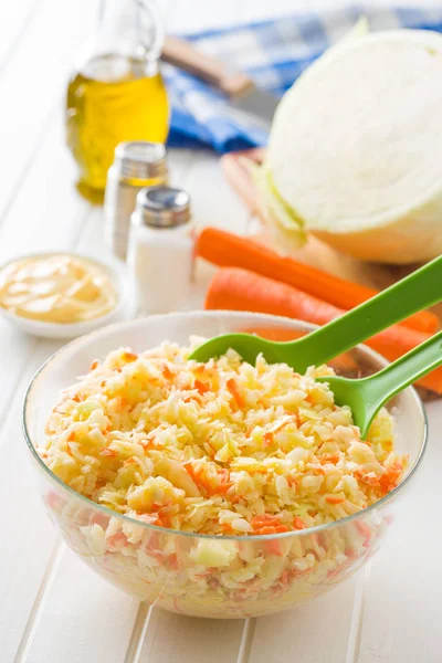 Bowl Coleslaw Vegetable Salad — Stock Photo, Image