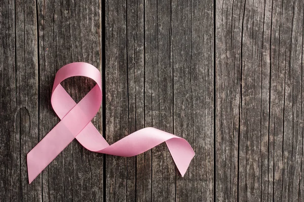 Cinta Rosa Para Cáncer Mama Símbolo Cáncer Mama Una Vieja — Foto de Stock