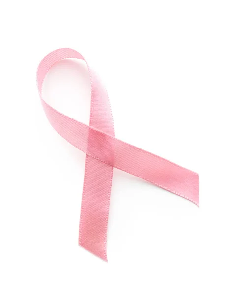 Cinta Rosa Para Cáncer Mama Símbolo Cáncer Mama Aislado Sobre — Foto de Stock