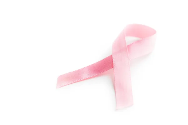 Cinta Rosa Para Cáncer Mama Símbolo Cáncer Mama Aislado Sobre — Foto de Stock