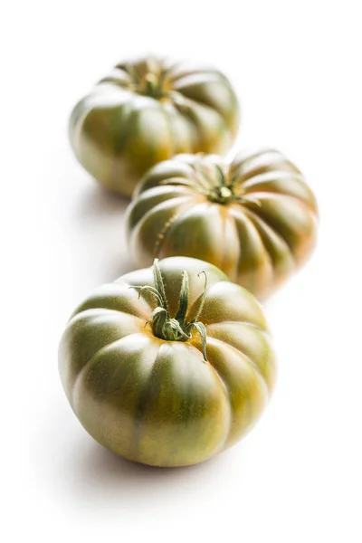 Donkere Brandywine Tomaten Geïsoleerd Witte Achtergrond — Stockfoto