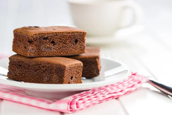Brownies Chocolate Dulce Plato — Foto de Stock