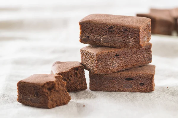 Sweet Chocolate Brownies Table — Stock Photo, Image