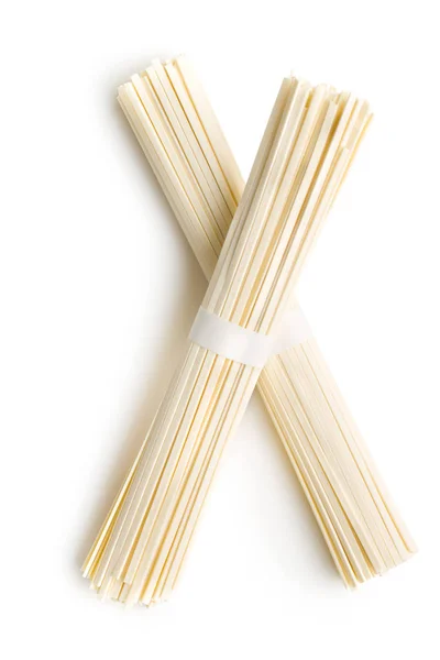 Raw Udon Noodles Isolated White Background — Stock Photo, Image