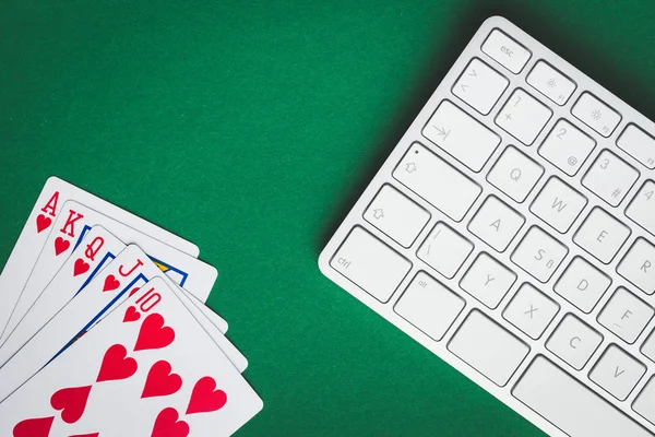 Concept of on-line poker game. — Stock Photo, Image