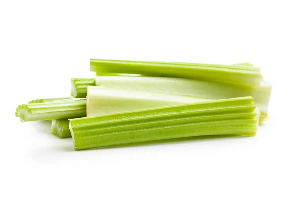 Celery sticks. Cutting celery stalks. — Stock Photo, Image