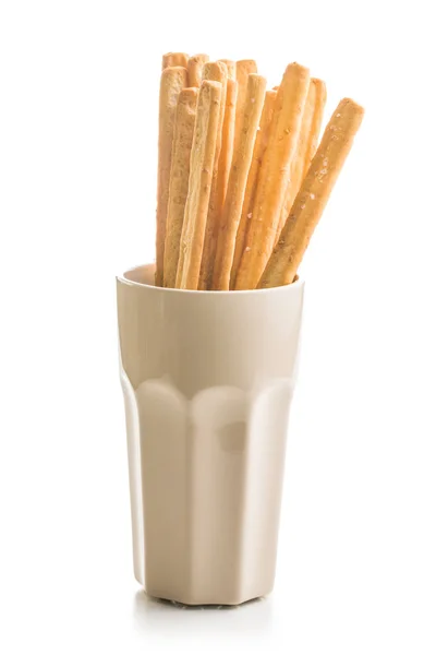 イタリアのグリッシーニ breadsticks。おいしいグリッシーニスナック. — ストック写真