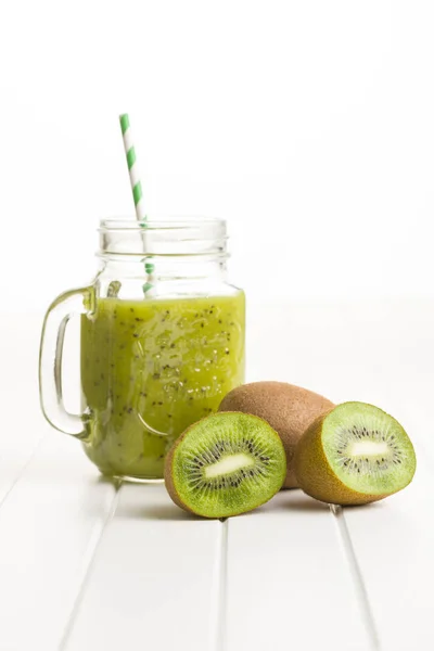 Glas Kiwi Smoothie SAP. — Stockfoto