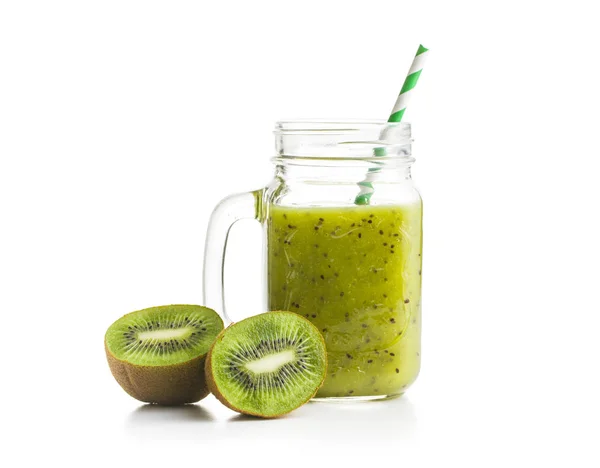 Glas Kiwi Smoothie SAP. — Stockfoto