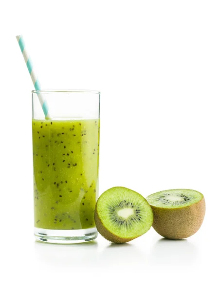 Glass of kiwi smoothie juice. — Stock Photo, Image