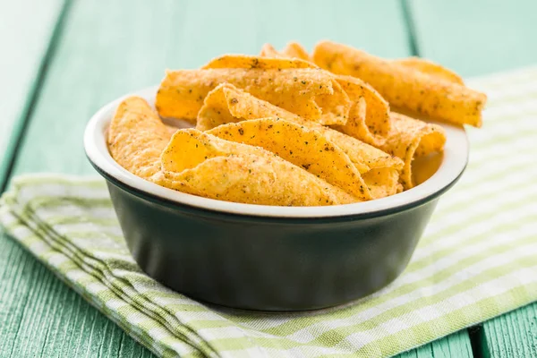 Rolled tortilla chips. — Stock Photo, Image