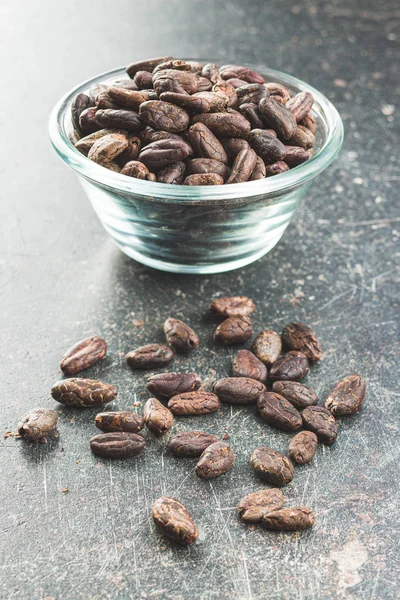 Donkere cacaobonen. — Stockfoto