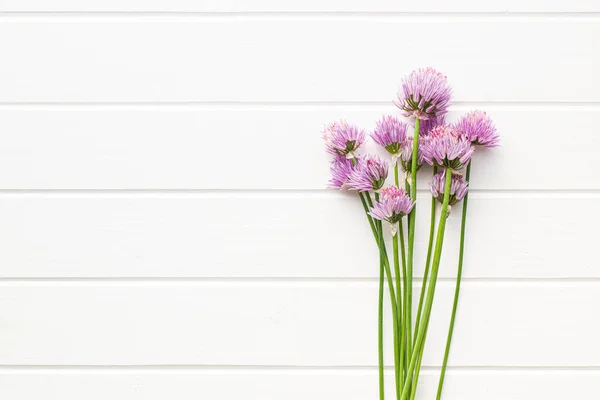 Schnittlauch mit Blumen — Stockfoto