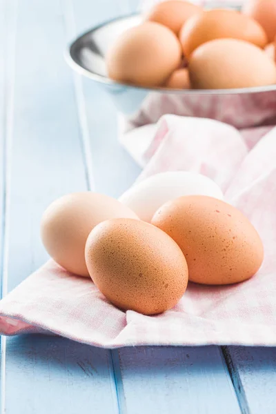 Raw chicken eggs. — Stock Photo, Image